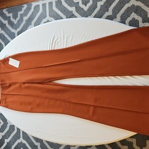NWT A New Day (Target) Rust Orange Flared Pull-On Pants With Frobt Seam Size XS